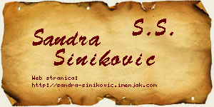 Sandra Šiniković vizit kartica